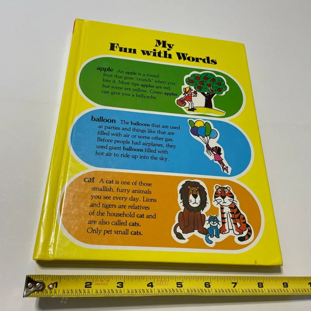 Vintage My Fun with Words Picture Dictionary ~ Vol A-K ~ 1974~ Hardcover